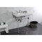 Kingston Brass 30 Carrara Marble Console Sink with Acrylic Legs, Marble WhitePolished Chrome LMS30MA1 - alternate 2